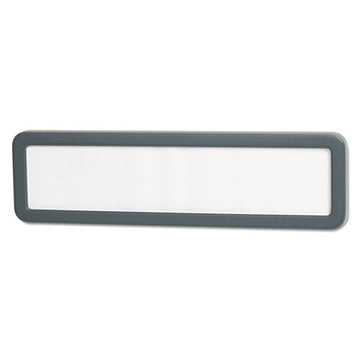 Universal® Recycled Cubicle Nameplate With Rounded Corners, 9 X 2 1-2, Charcoal freeshipping - TVN Wholesale